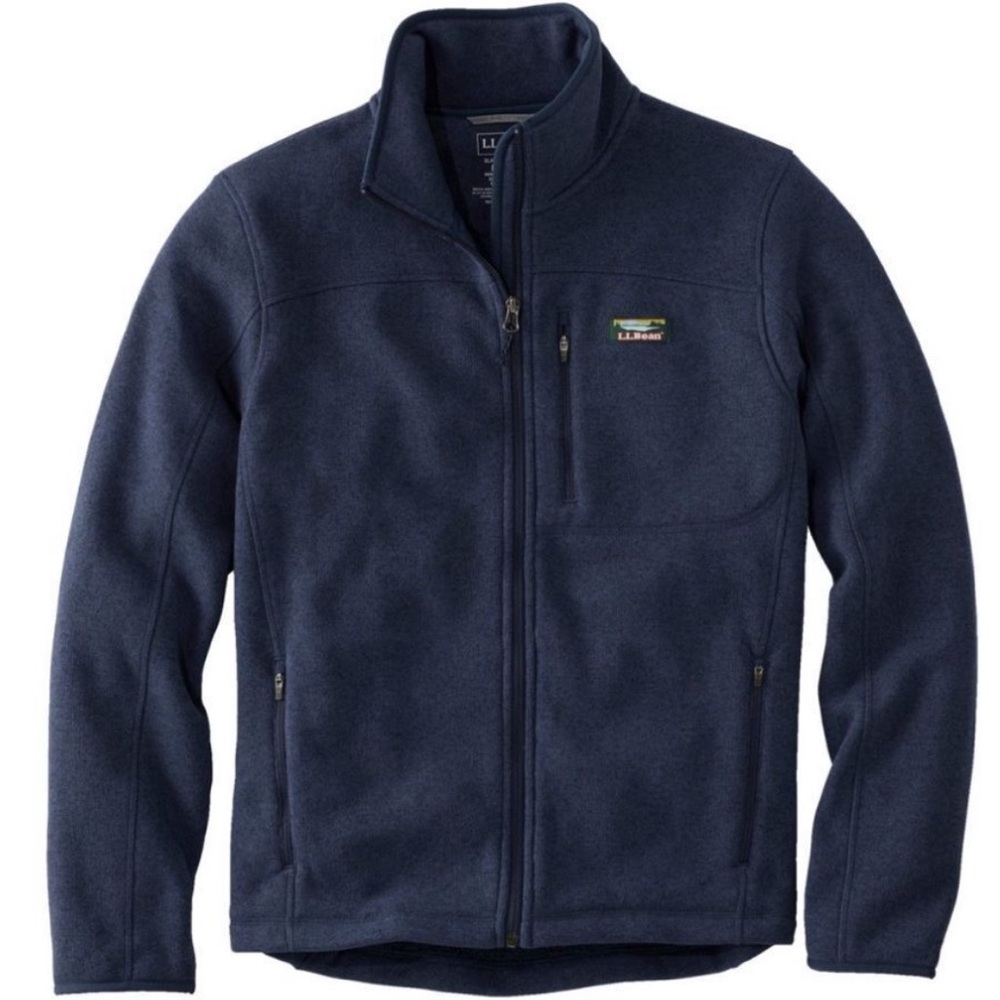LL Bean Men’s Full Zip Sweater Fleece -Navy